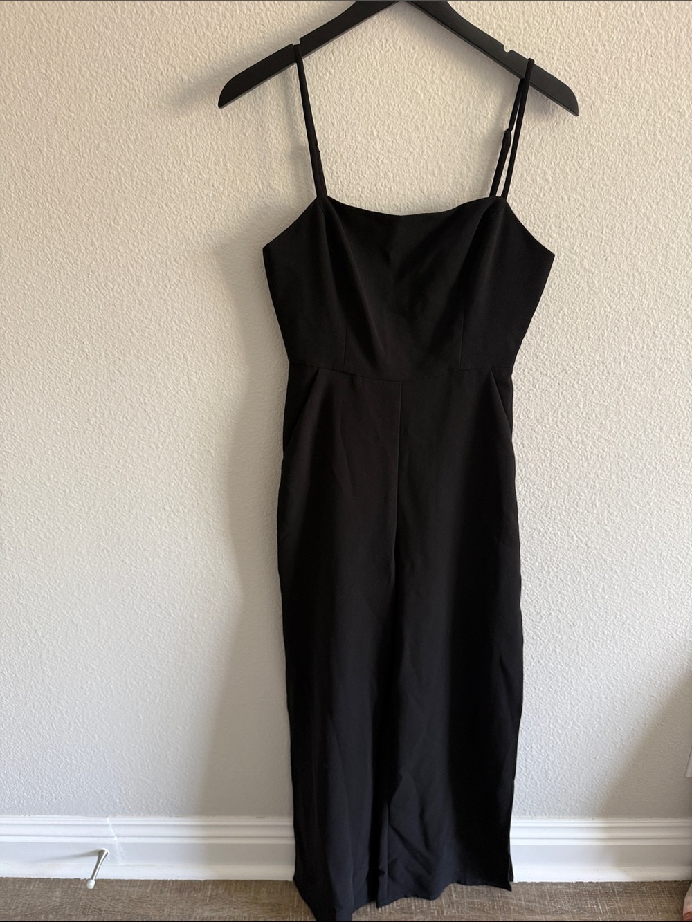 BCBGeneration Black Spaghetti Strap Jumpsuit